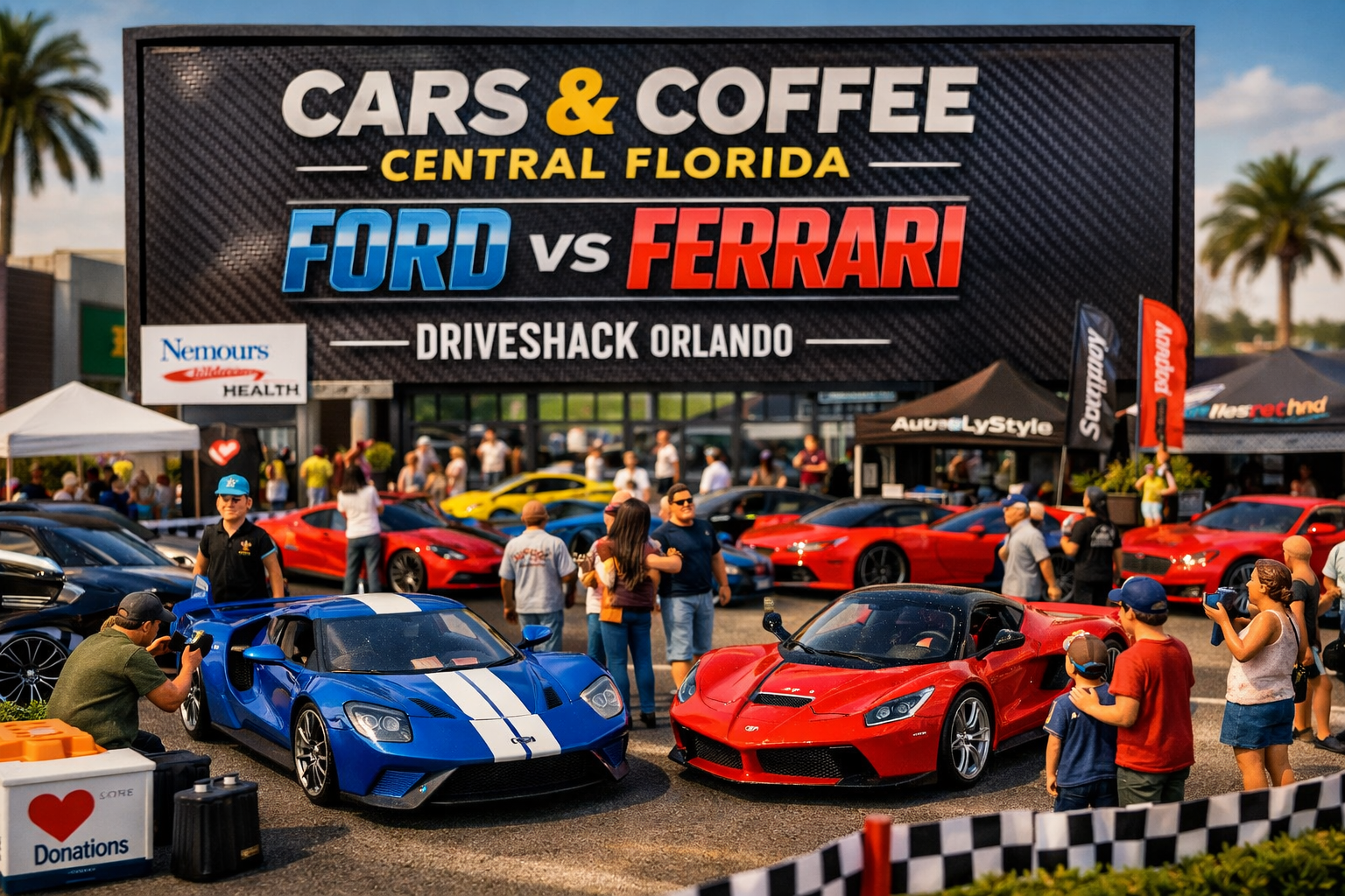 🔥 Cars & Coffee Central Florida – Ford vs Ferrari ☕🏎️
