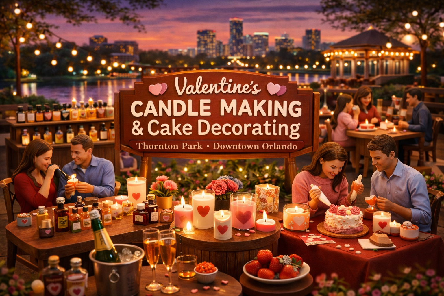 💖 Valentine’s Candle Making & Cake Decorating Experience