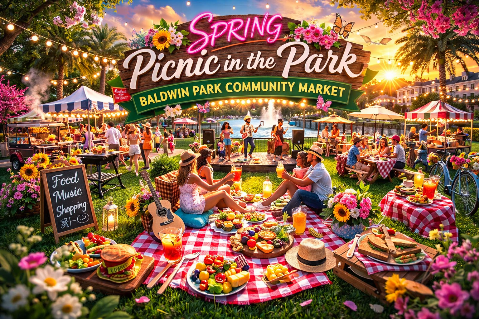 Picnic in the Park-Baldwin Park Community Market 🌸🔥
